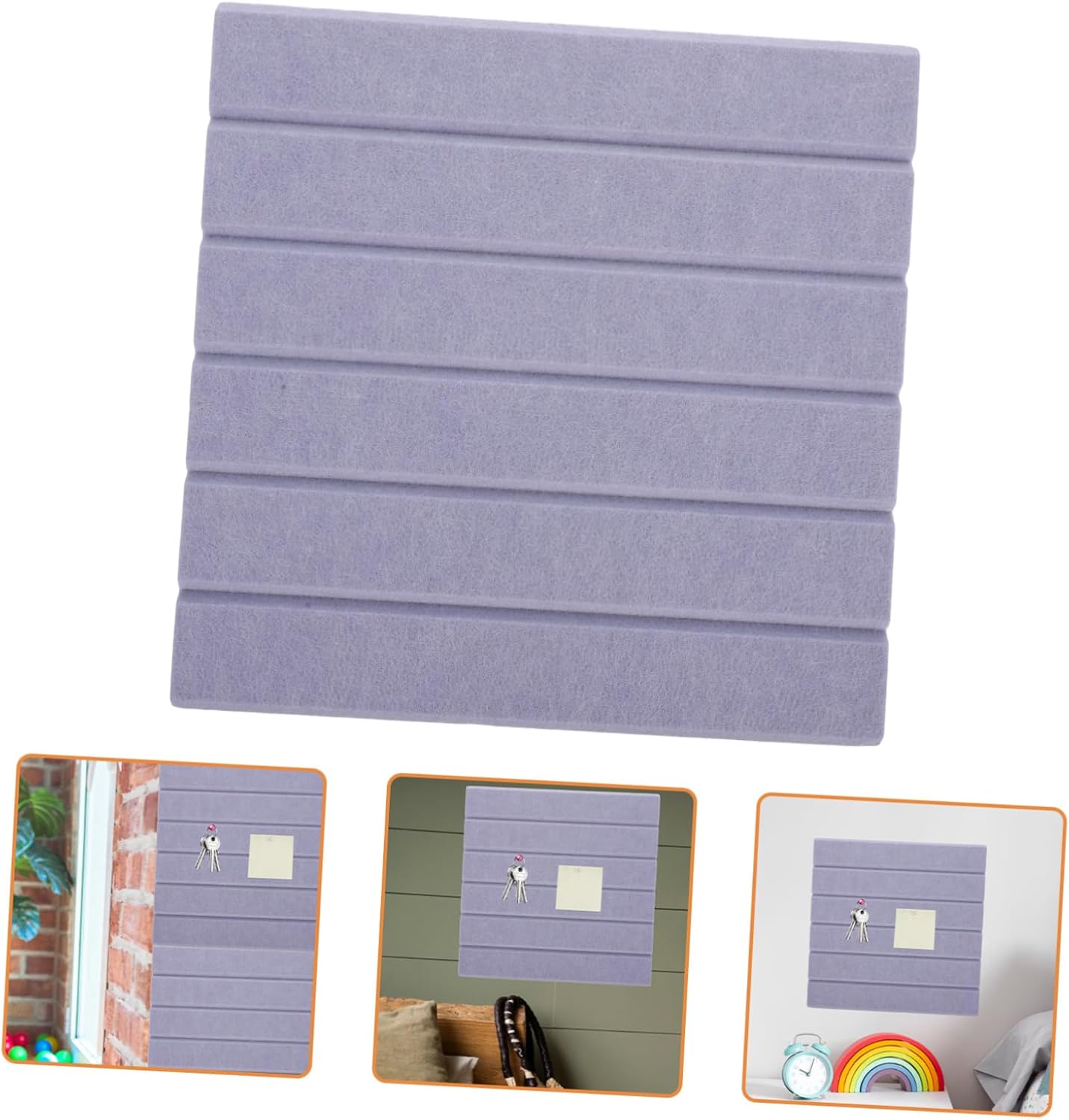Veemoon 6pcs Felt Cork Board Tile Self-Adhesive Felt Tiles for Wall Bulletin Boards for Walls Decorative Cork