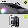 MSI MAG FORGE 130A AIRFLOW PC Case ATX Middle Tower Black with 4 RGB Fans Tempered Glass Side Panel Magnetic Dust Filter CS9324
