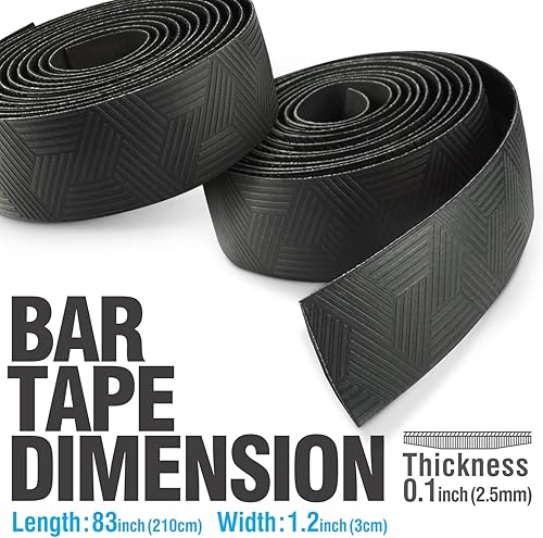 Miniatura 5 de MARQUE Cinta para manillar Pro Bike  Barra de caída de bicicleta de carretera con parte trasera adhesiva, viene con un par de tapones de extremo de