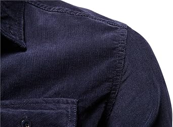 Men's Casual Thick Corduroy Shirt Long Sleeve Button Down Blouses Fall Warm Outwear Jacket