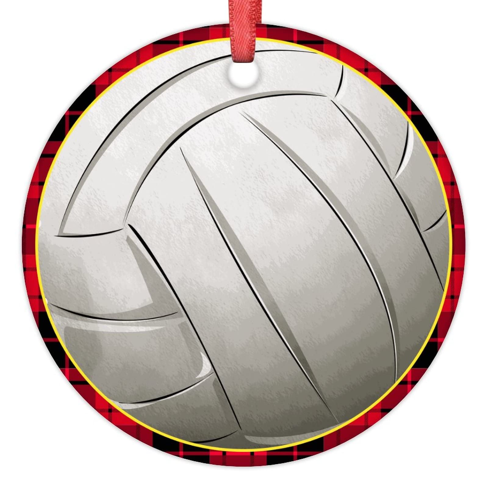 D4DREAM - Adorno Navideño De Voleibol De Fibra Para árbol De Navidad, Adorno Colgante De Coche, Adornos Deportivos De Navidad, Para Niños, Hombres