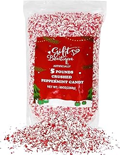 Gift Boutique Christmas Crushed Peppermint Candy Cane Pieces 5 lb Red & ...