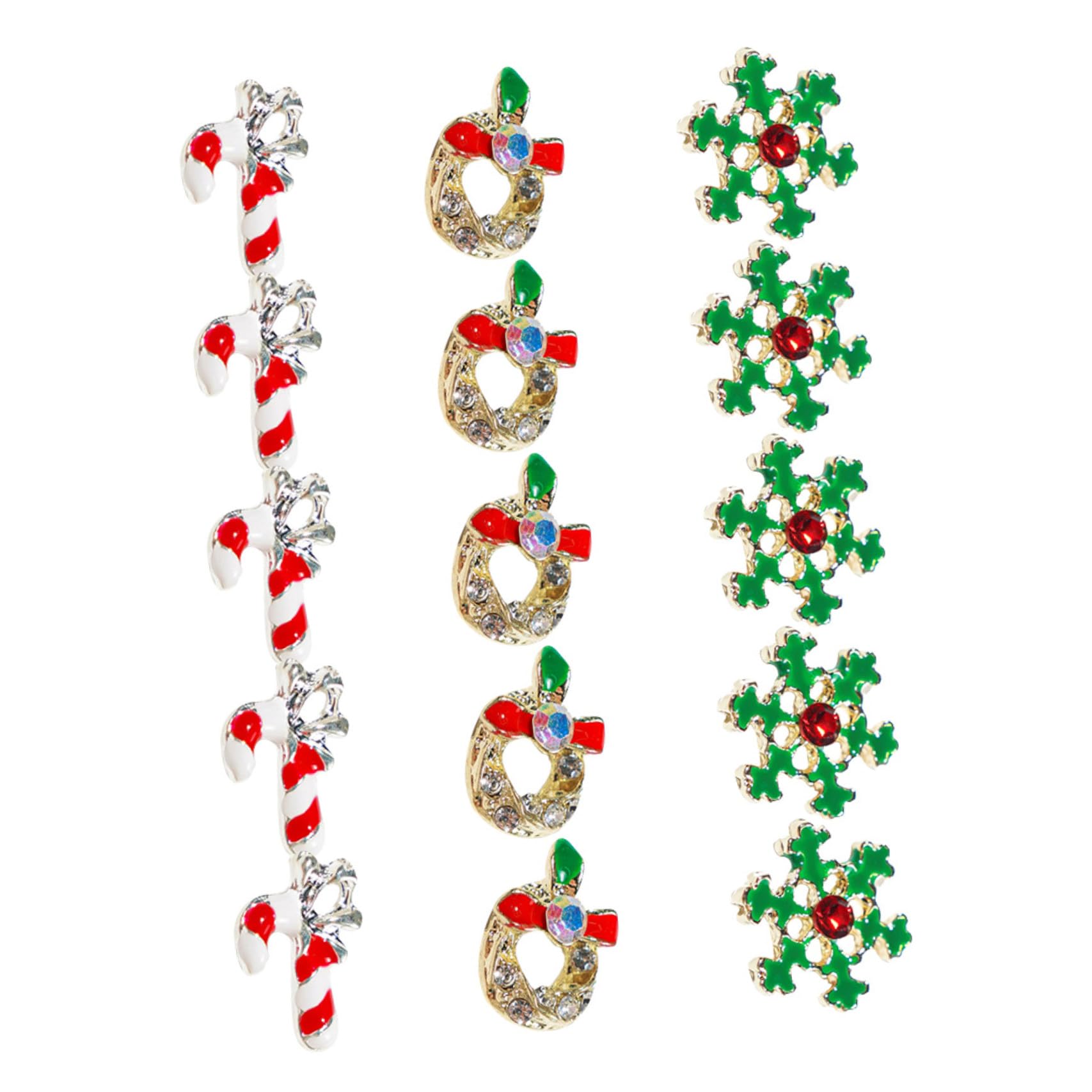 minkissy 105 Piezas Accesorios para uñas lentejuelas de uñas de navidad calcomanías navideñas para uñas clavo Decoración de uñas decoraciones de manicura arte de uñas delicadas decoraciones