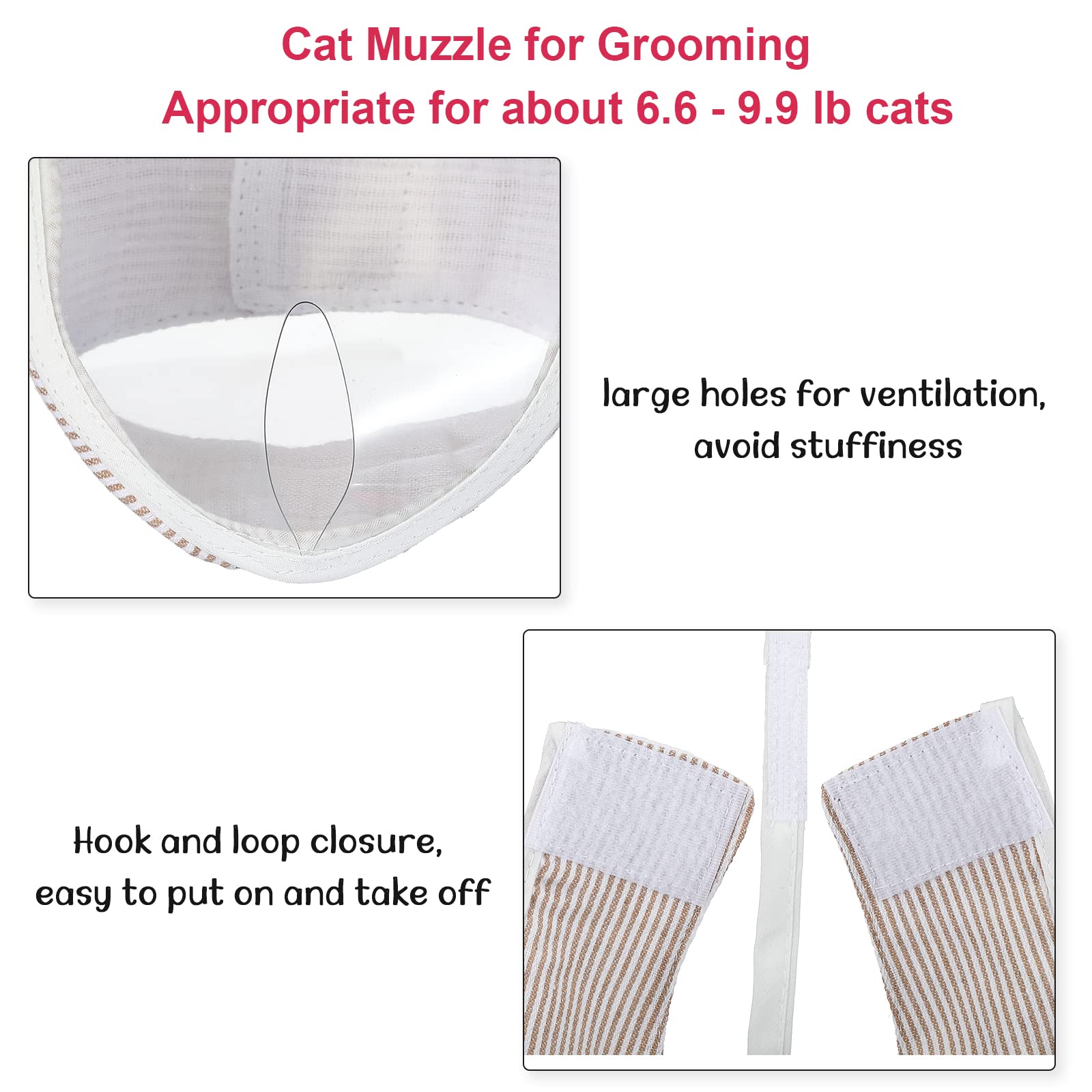 LEIFIDE Katzen-Maulkorb für die Fellpflege, inkl. 1 Maulkorb, 4 Stiefel, 2 Nagelknipser, Trimmer, atmungsaktiv, Anti-Biss-Maske, Schuhe für Katzen, Anti-Kratz-Pfotenabdeckungen für Haustierpflege