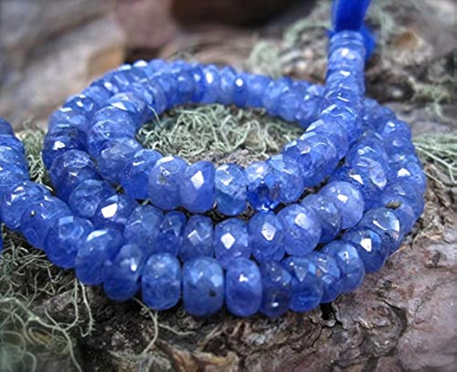 Rondelles tanzanite 6x4mm LKBEADS, fil de 3 pouces pour réparer et sublimer un bijou