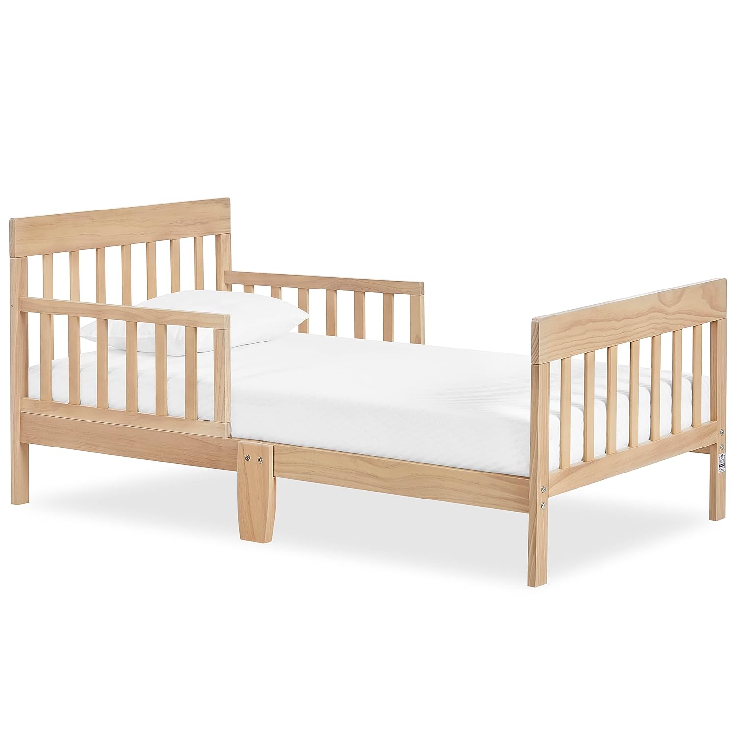 Dream On Me Finn Toddler Bed, Vintage White Oak, Greenguard Gold Certified, Non-Toxic Finish, Sustainable Pinewood, Low-to-Floor Design