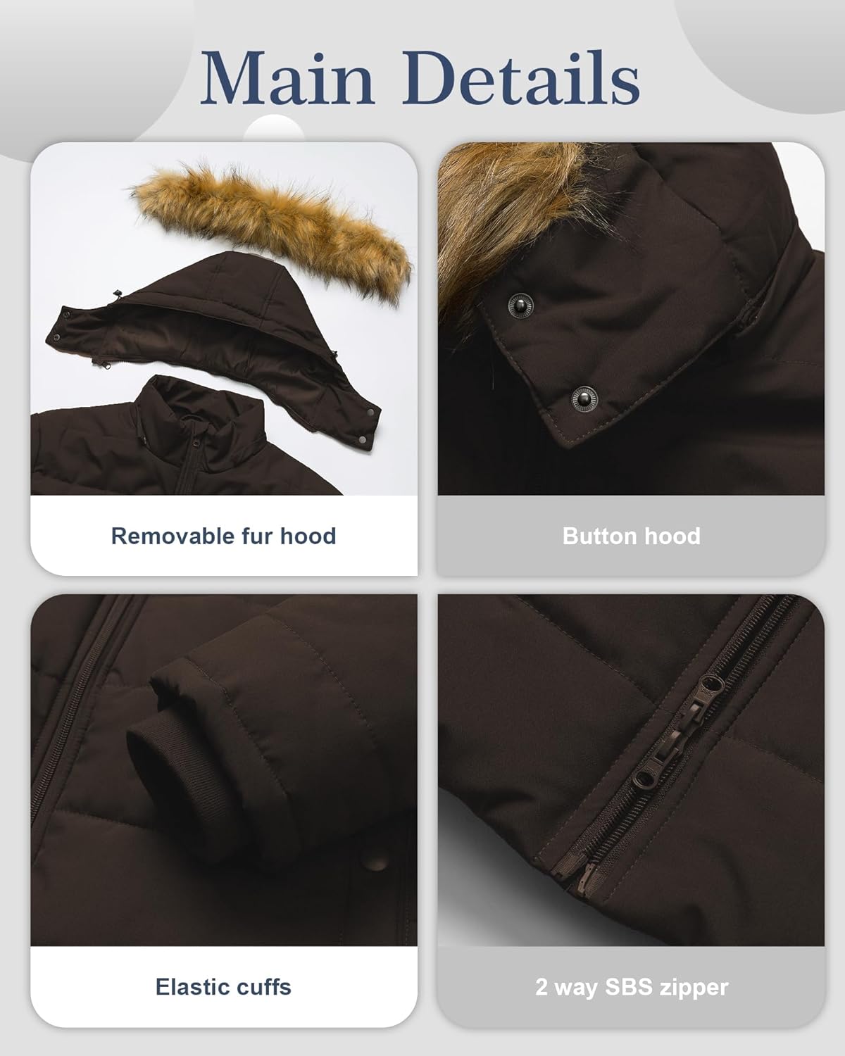 CREATMO US Women's Plus Size Winter Coats Long Puffer Jacket Fleece Lined Parka Removable Fur Hood Available in 1X To 5X - Image 6