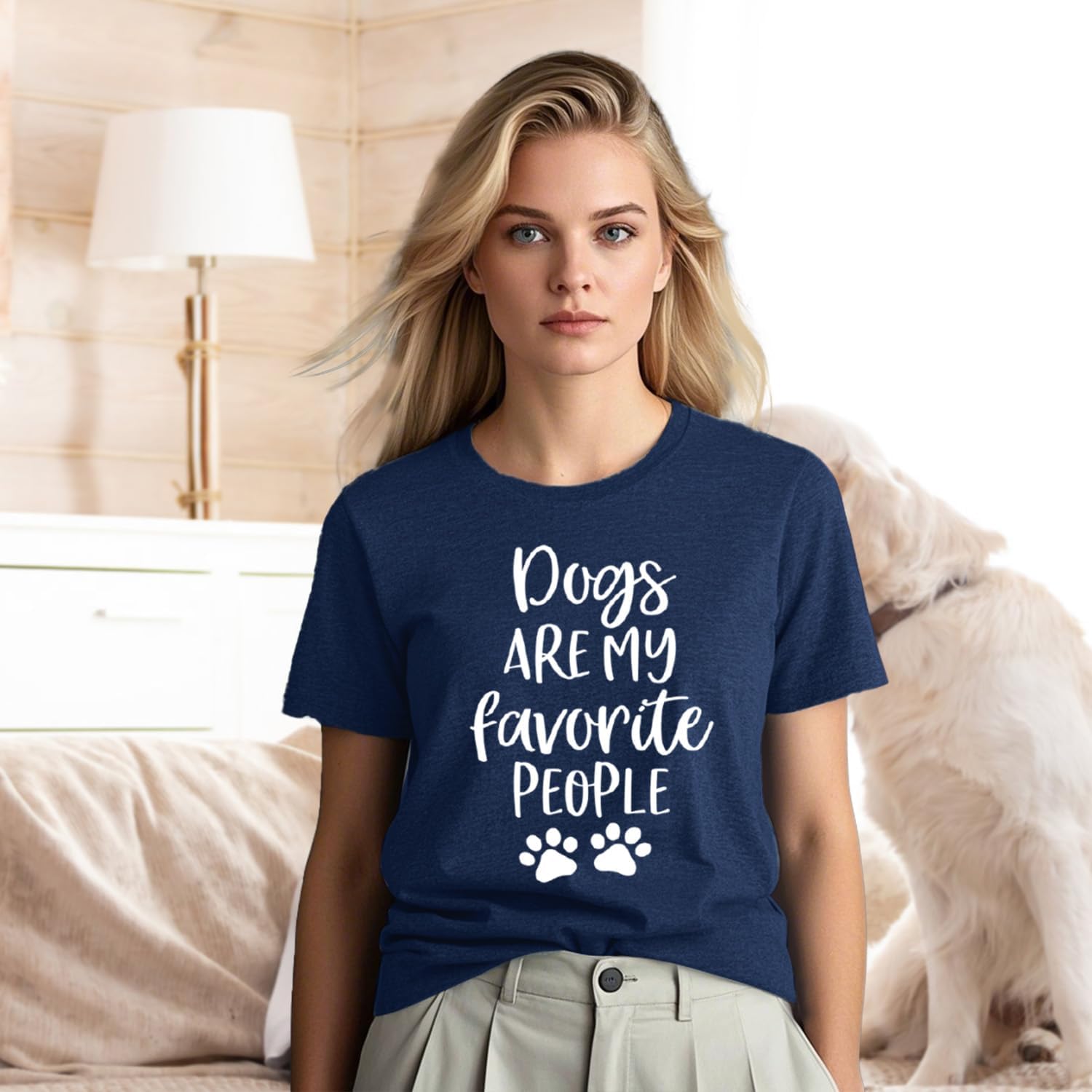 Womens Dog Mom Shirt Puppy Paw Dogs Lover T-Shirt Pet Pup Owner Short Sleeve Tee - Image 3