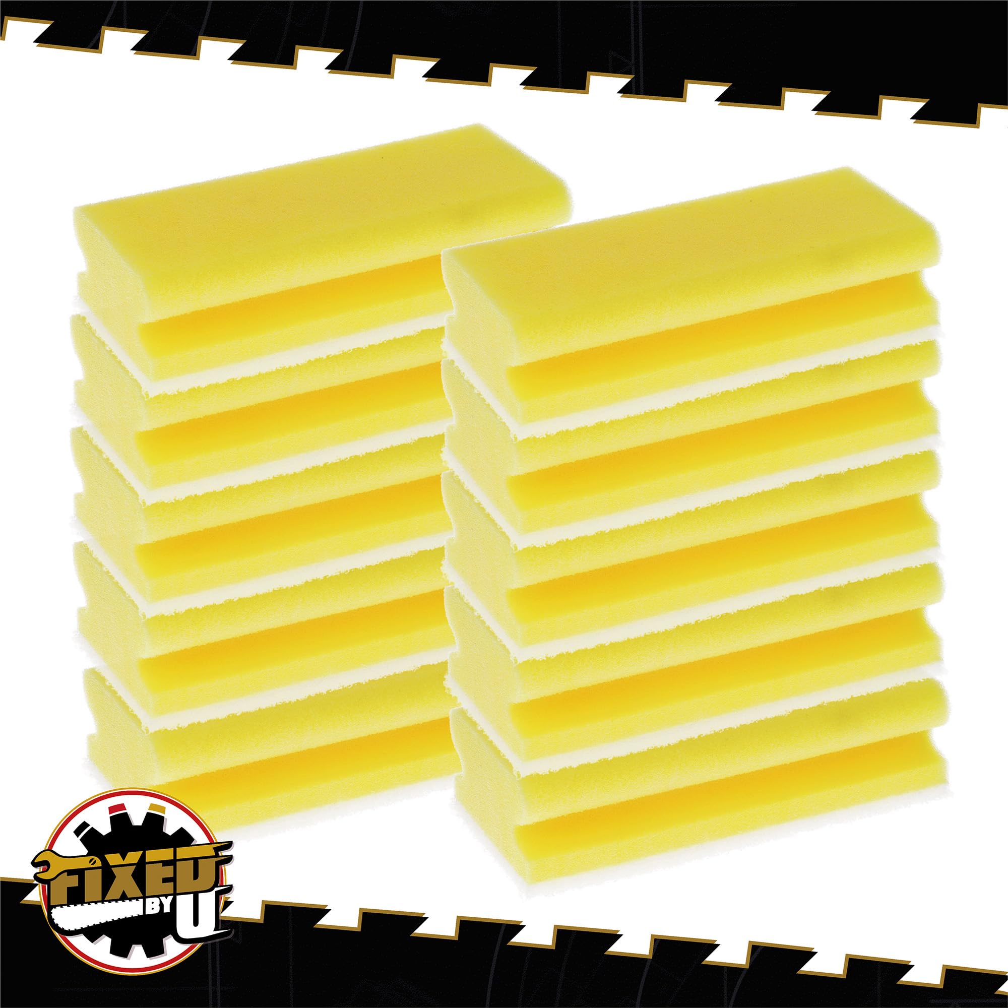 FixedByU Esponja de limpieza XL de viscosa sin arañazos con suave fieltro, sin abrasivos, esponja grande: 15 x 7 x 4,5 cm, para cocina, apartamento, baño, WC 40 x (10 x 4 colores)