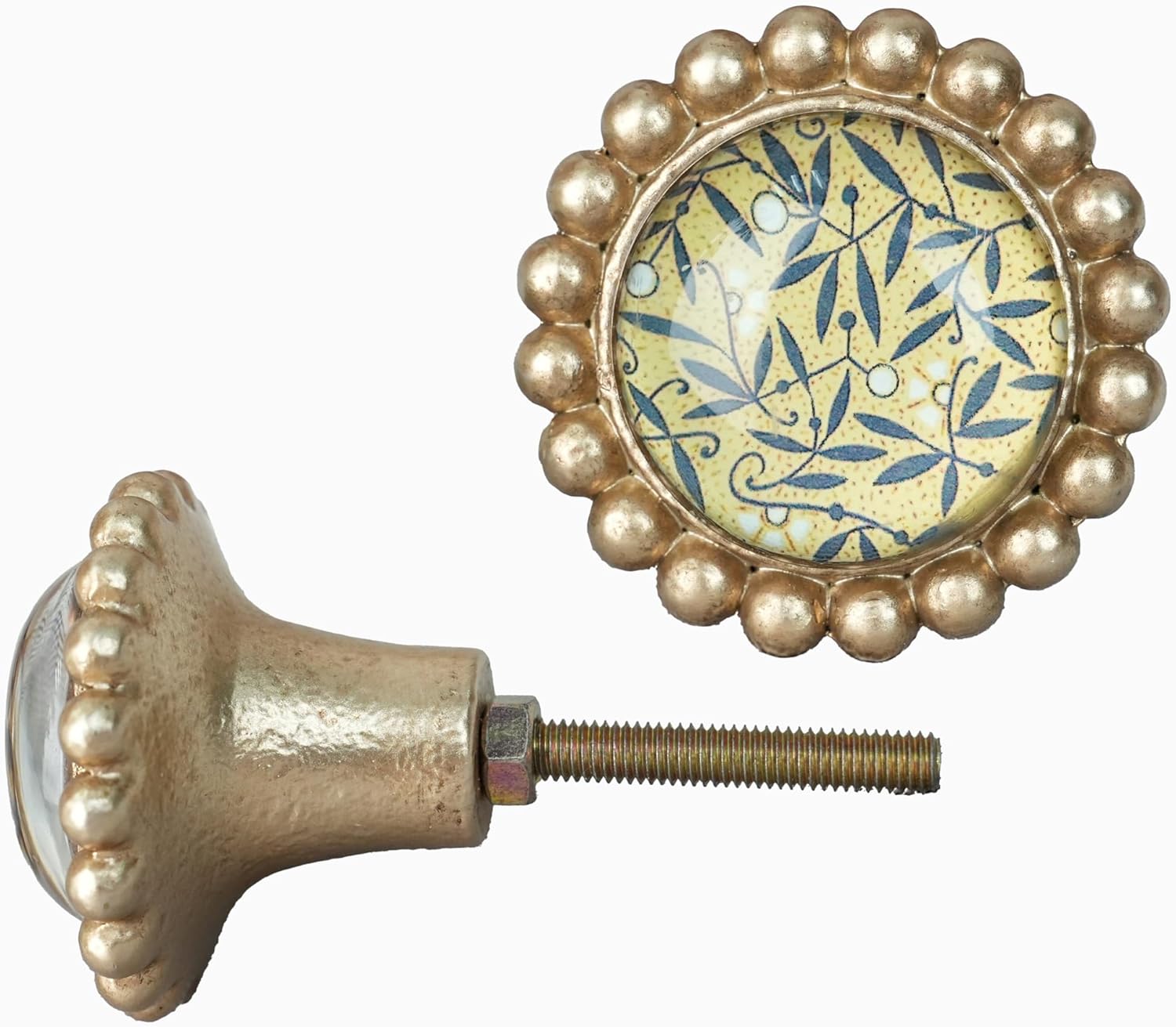 Hunlostten Vintage Cabinet Knobs - Antique Cabinet Handles Cupboard Door & Drawer Pulls Kitchen Hardware Home Decoration Gift——6 Packs