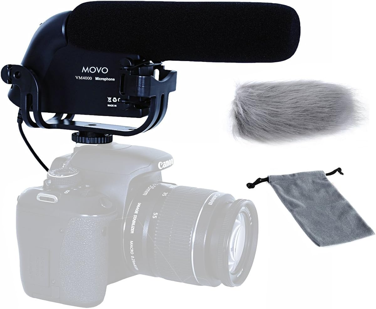 VXR4000 HD Condenser Prosumer Video Microphone for Sony, Nikon, Canon DSLR Video Cameras - Camera Mic