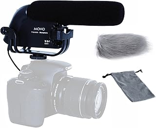 Movo VXR4000 HD Condenser Prosumer Video Microphone for Sony, Nikon, Canon DSLR Video Cameras - Camera Mic