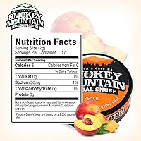 Vista 3 de Smokey Mountain Rapé a Base de Hierbas de Corte Largo – Melocotón – Caja de 10 Latas - Rapé Libre de Tabaco y Nicotina