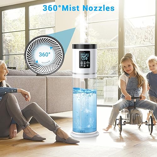 Miniatura 7 de Humidificadores de 2.1 galones para dormitorio, habitación grande, humidificadores de niebla fría de 4 niveles con tanque transparente, 7 luces de