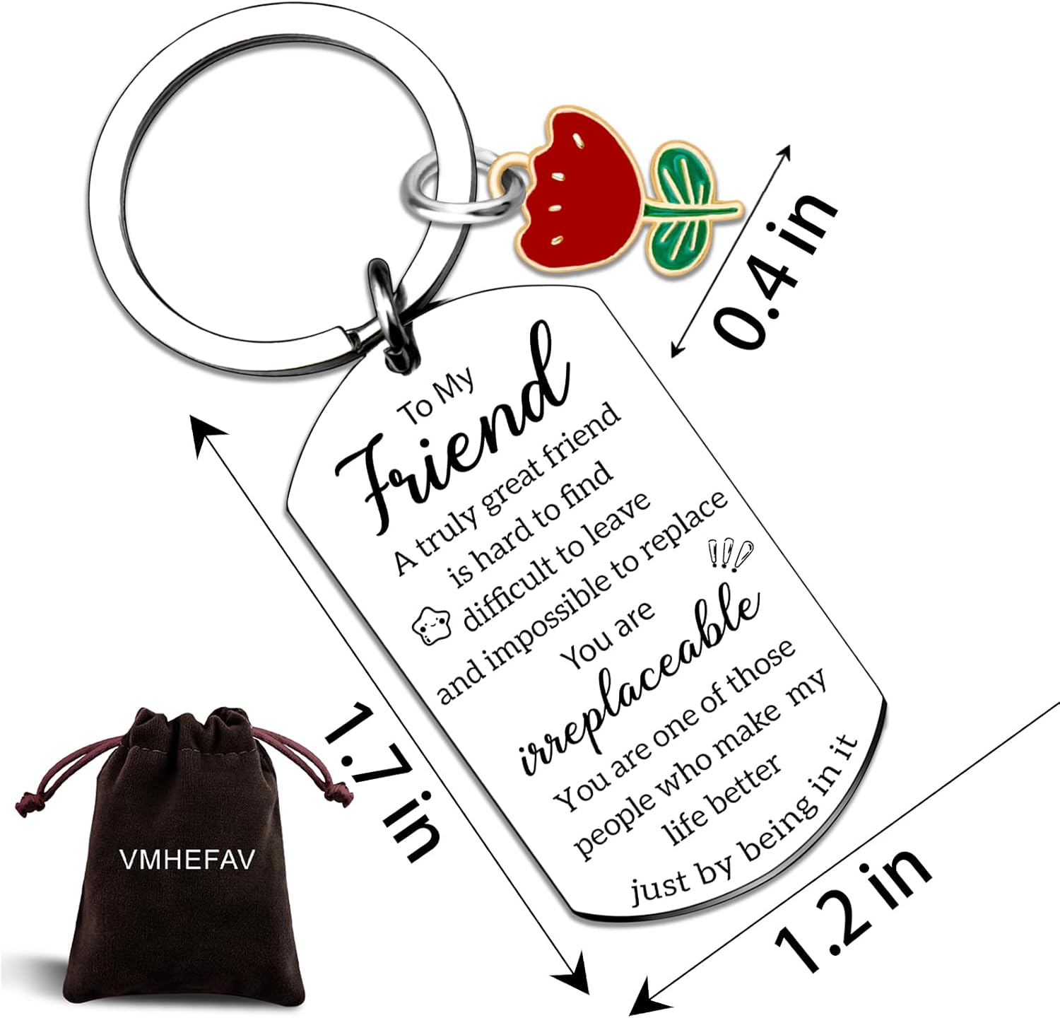 Appreciation Gifts For Friends Best Friend Keychain Gifts For Women Friendship Thoughtful Friendship Keychain Gift For Women Birthday Meaningful Bestie Friend Bff Bestfriend Gift For Woman Girls - Image 7