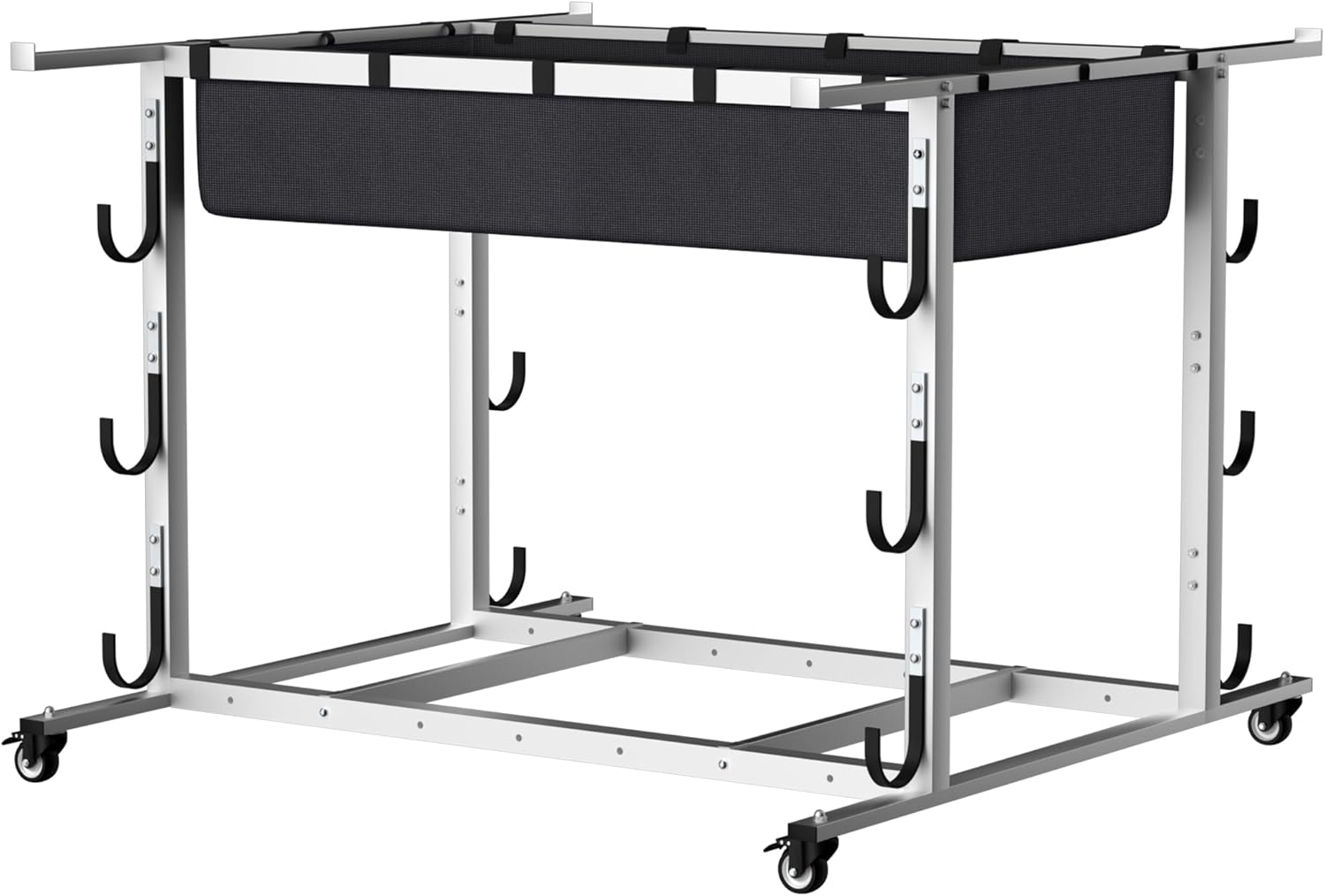 MR Volleyball Equipment Cart, Heavy-Duty Volleyball Gear Storage Trolley with 4 Removable Baskets & Lockable Wheels, Portable Volleyball Cart for Balls, Pads, Nets & Training Aids