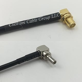3 feet RG188 RP-SMA FEMALE ANGLE to CRC9 MALE ANGLE Pigtail Jumper RF coaxial cable 50ohm Quick USA Shipping