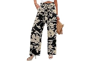 Wide-Leg Floral Print Waist Pants: A Timeless Style Statement