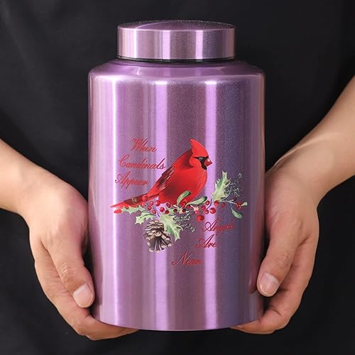 Vista 24 de Urnas para cenizas humanas adultas y mujeres de hasta 220 libras, urna de mariposa morada para cenizas de mamá con bolsa de terciopelo, urnas