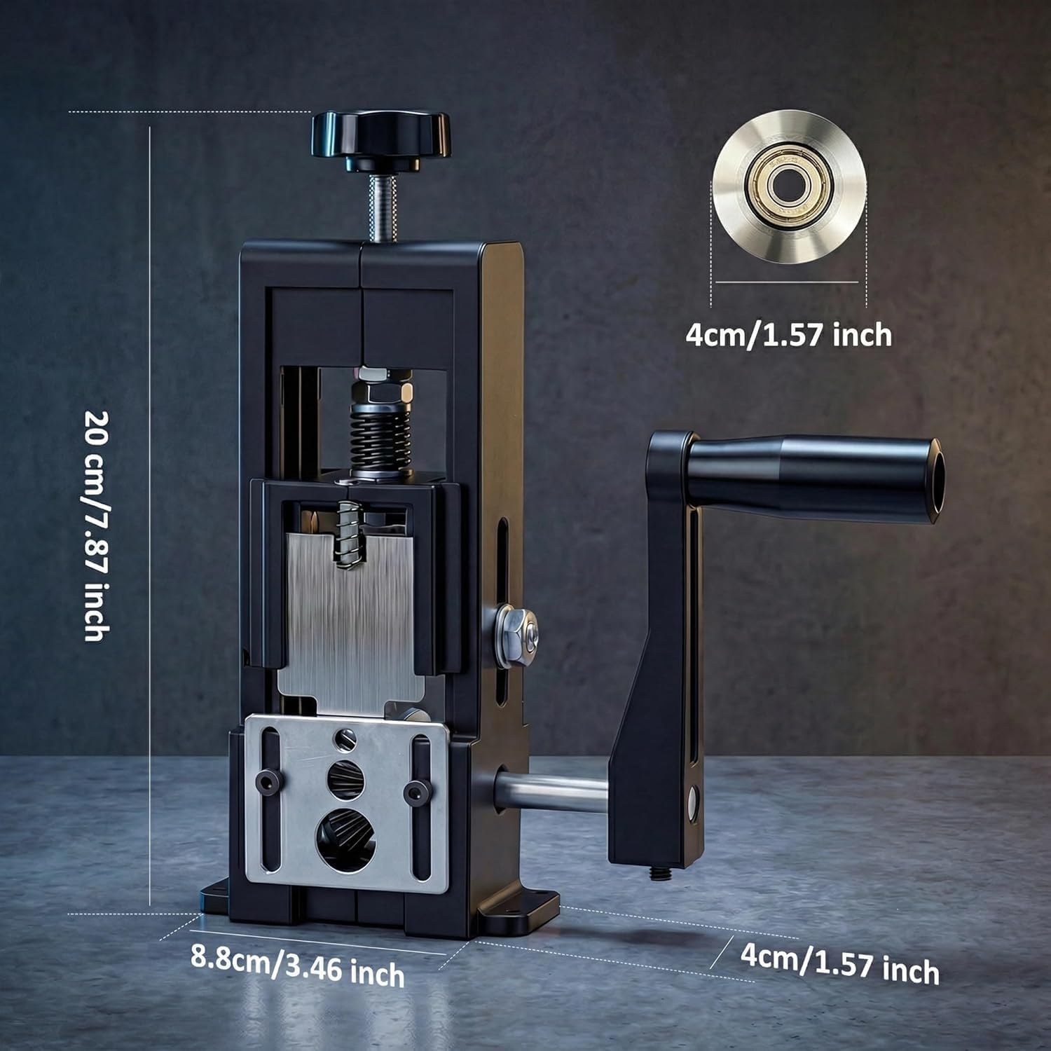 Manual Wire Stripper Machine, Wire Stripper For Drill,0.06''-1'' Automatic Wire Stripper Machine, Drill Powered Hand Crank Stripping Machine (2 blades)