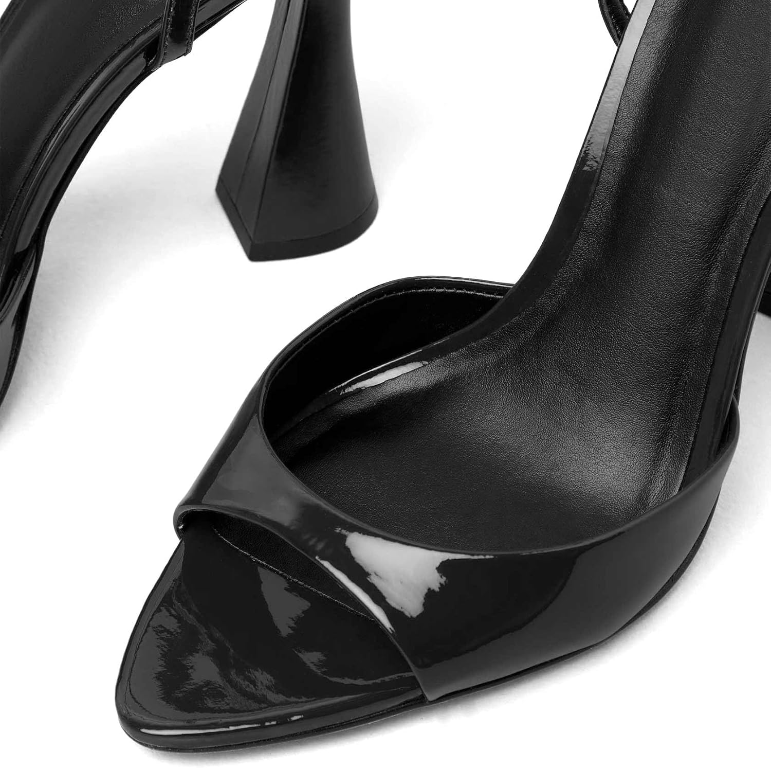 Womens Heeled Sandals Ankle Strap Pointed Toe Sandals Summer Dress Party Shoes - Image 6