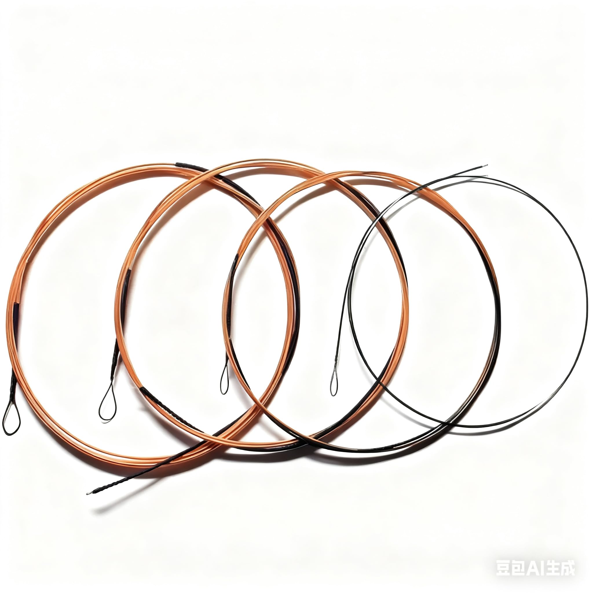 Generic Pipa Strings Set Steel Core Copper Nylon Wound for Chinese Instruments