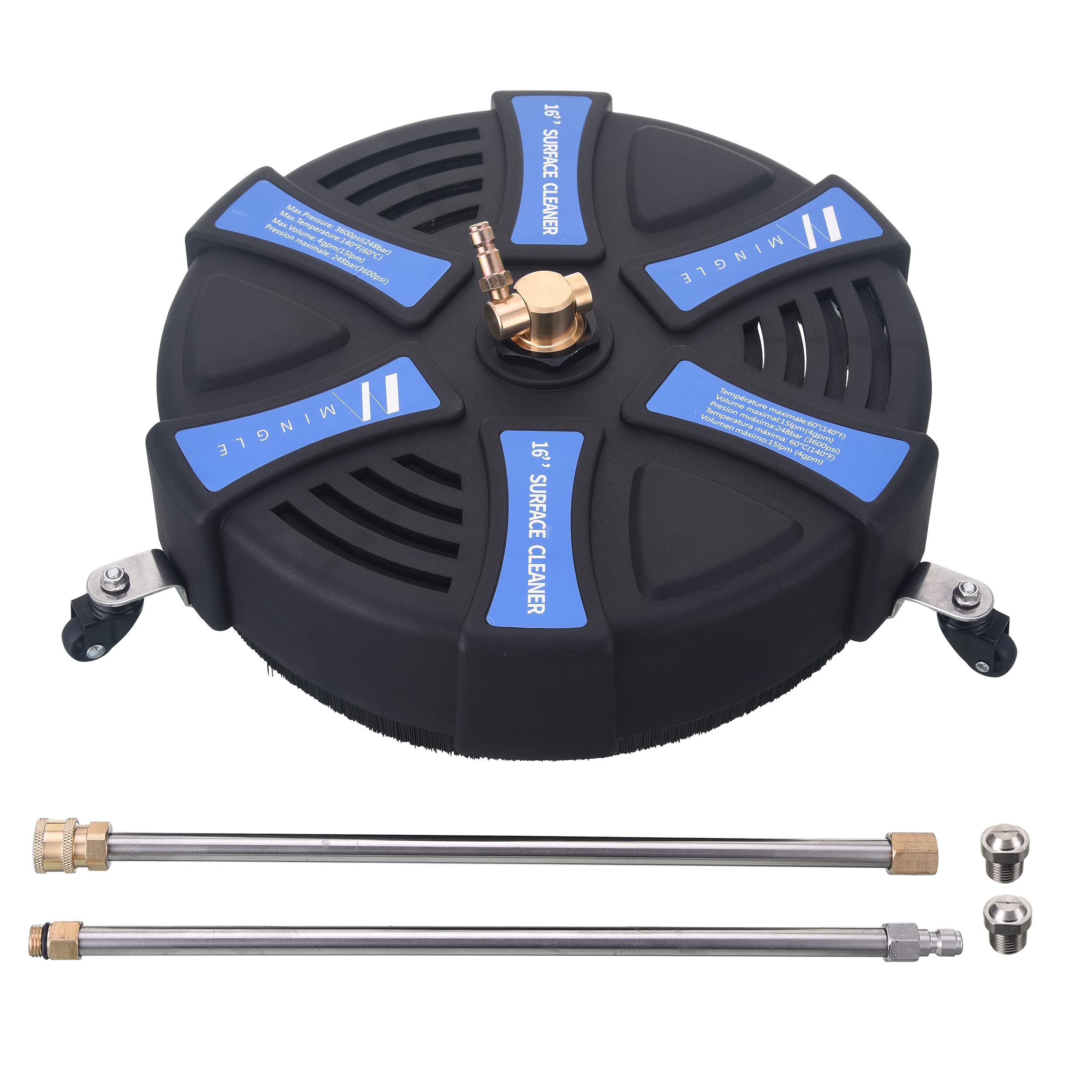 Buy M MINGLE 16 Inch Pressure Washer Surface Cleaner with Wheels, Power