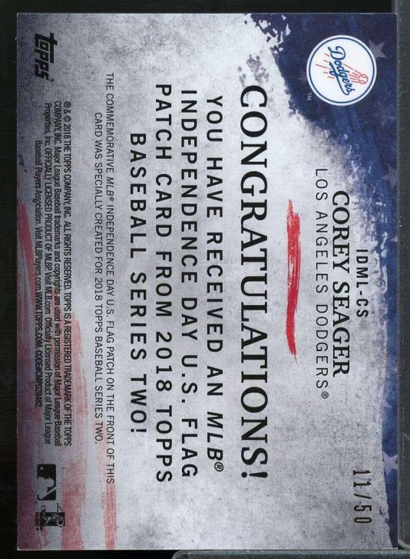 Corey Seager Card 2018 Topps Independence Day U.S. Flag Relics #IDMLCS - Slabbed Baseball Cards