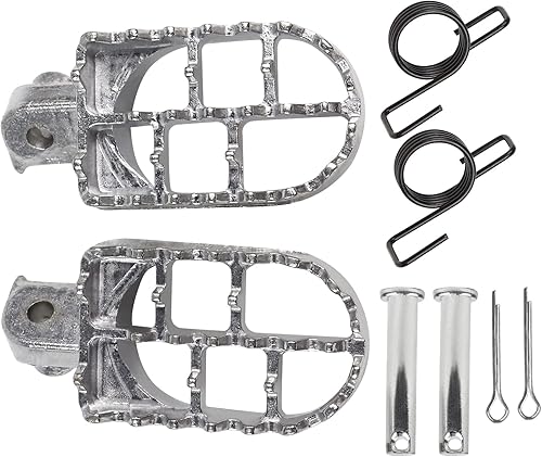 Vista 17 de FLYPIG Estriberas de aluminio Estriberas Reposapiés Reposapiés para Dirt Bike 50 70 90 110 PW50 TW200 XR50R CRF70 CRF80 CRF100F TT225S Negro
