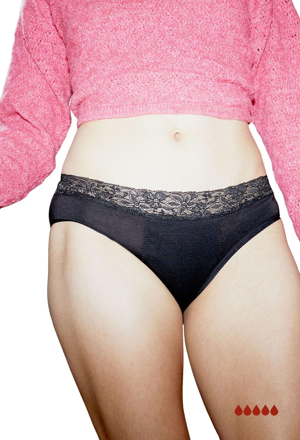 MAYA (1-Pack) Ultra Soft Absorbant Period Underwear for Women - Washable Comfort Stretch - HEAVY Flow - Image 2