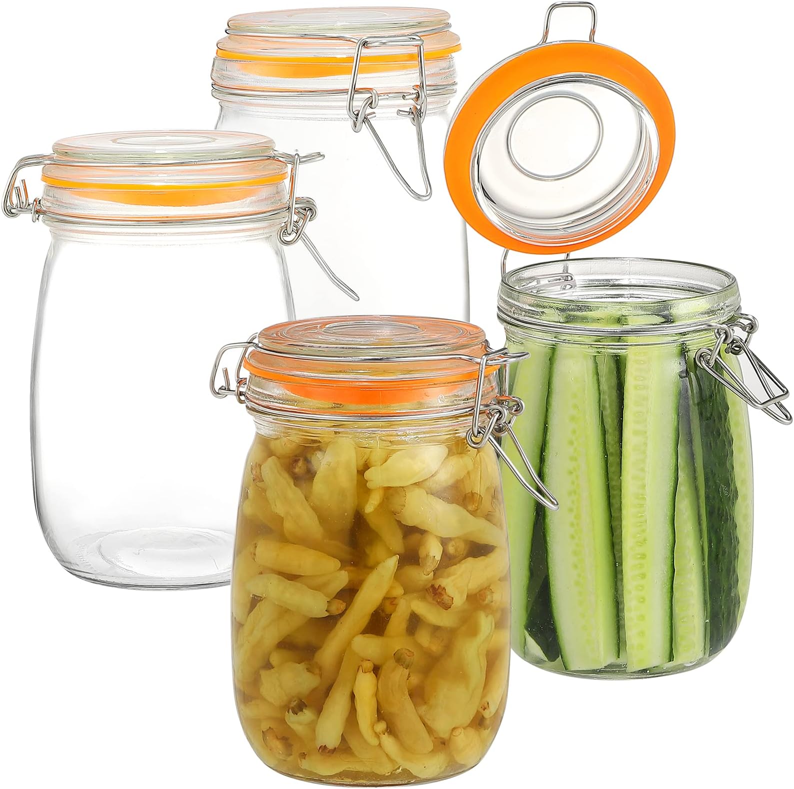 Amazon.com: Le Dish Wide Mouth Mason Jar 32 oz | Homemade Mayonnaise ...