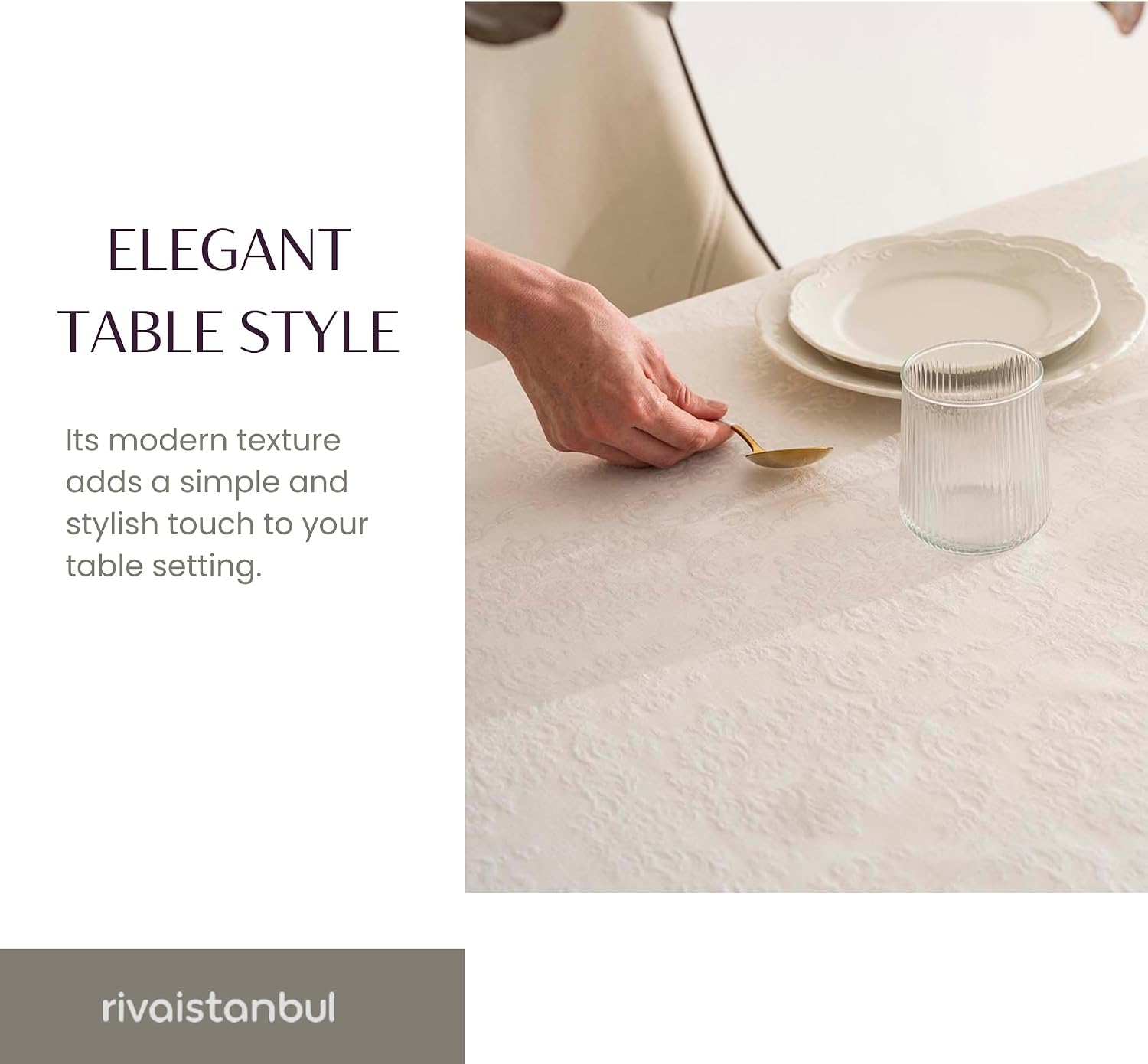 Rectangular & Round Tablecloth for Dining & Picnic | Botanical Print Fabric Table Cover for Indoor Outdoor Tables | Durable Table Cloth for Kitchen, Parties, Holidays & Everyday Use