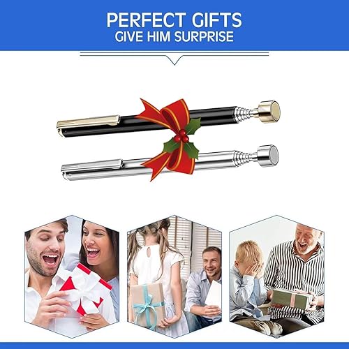 Miniatura 7 de 2 Piezas Herramientas Telescópicas Magnéticas de Recogida con Clip de Bolsillo 3 Lb Herramientas Extensibles Magnéticas de Alcance 25 Pulgadas Palo