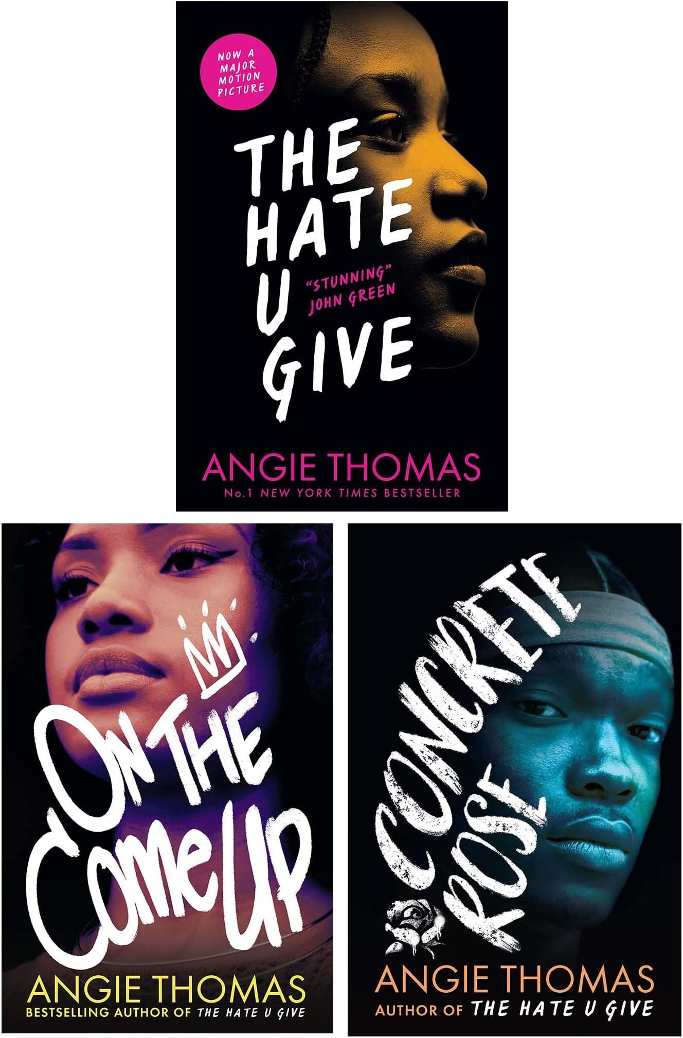 The Hate U Give Series 3 Books Collection Set (The Hate U Give, On the Come Up & Concrete Rose)