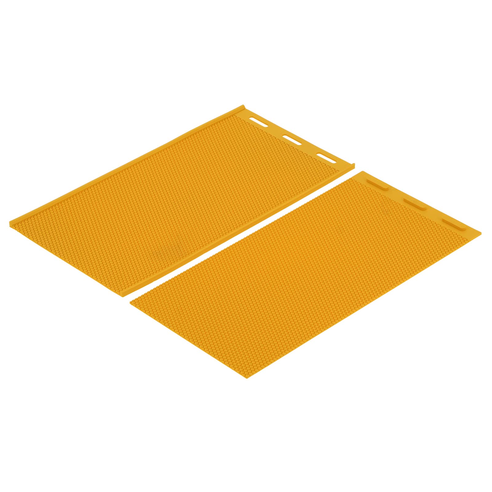 Akozon DIY Beekeeping Supplies - 2Pcs 5.4mm Yellow Beeswax Press, Rubber Comb Sheet, Beeswax Embosser - Compact and Foldable