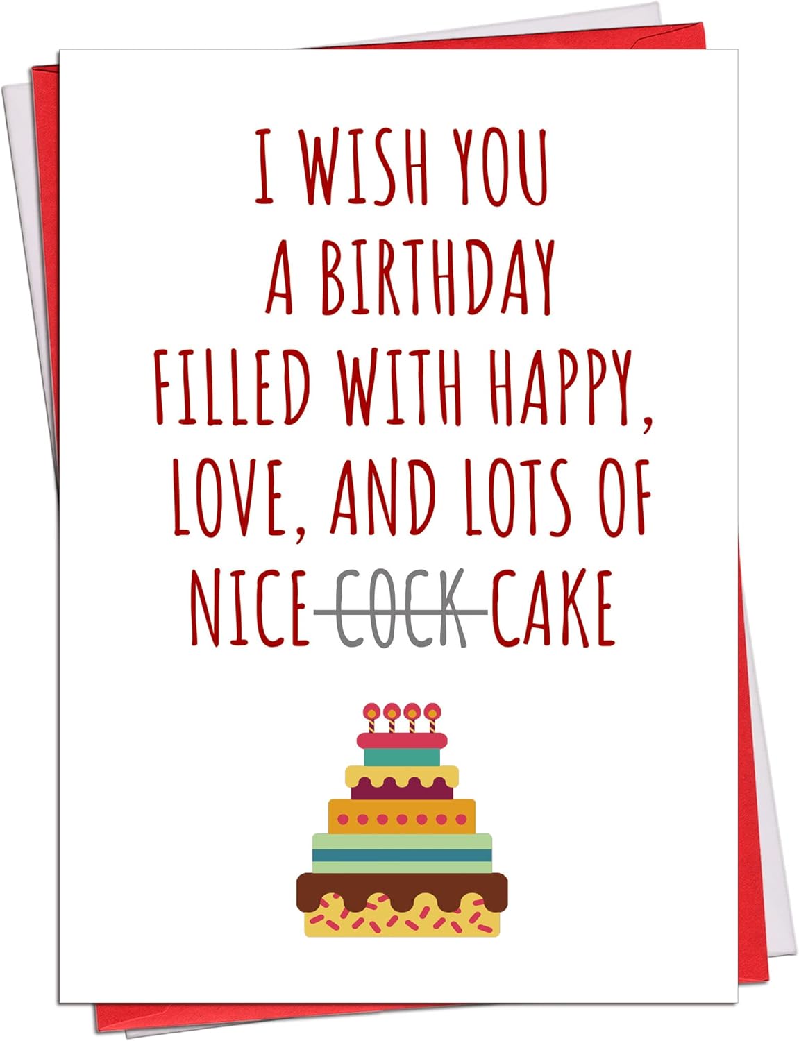 Ikassong Funny Adult Dirty Birthday Card for Women Her
