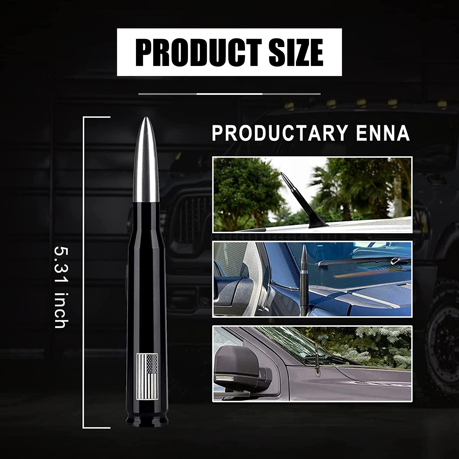 NGHEY Pack-1 Car Truck Bullet Antenna, 5.4