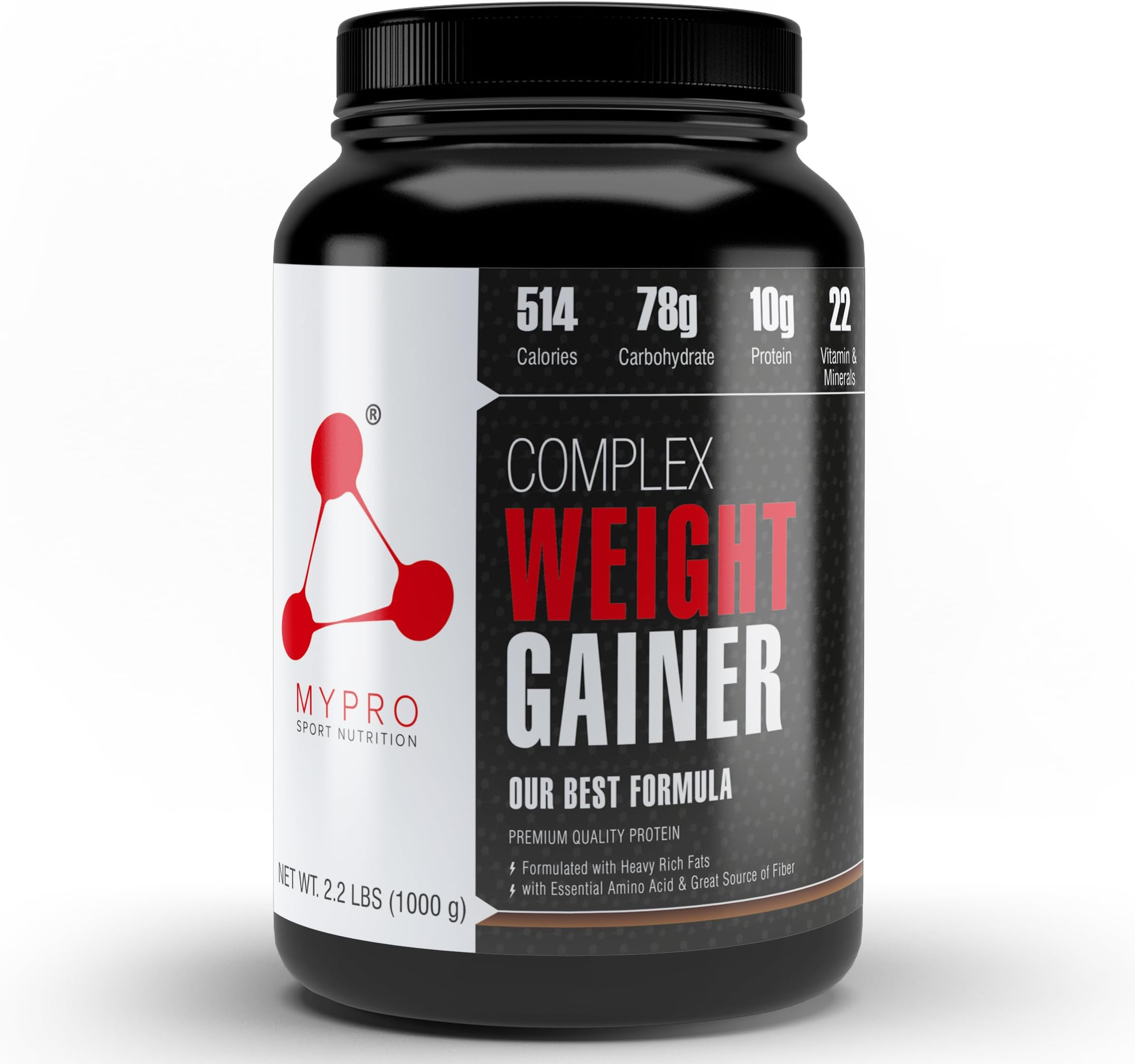 Mypro Sport Nutrition Complex Weight Gainer High Protein Supplement (1 kg (Pack of 1), Vanilla)
