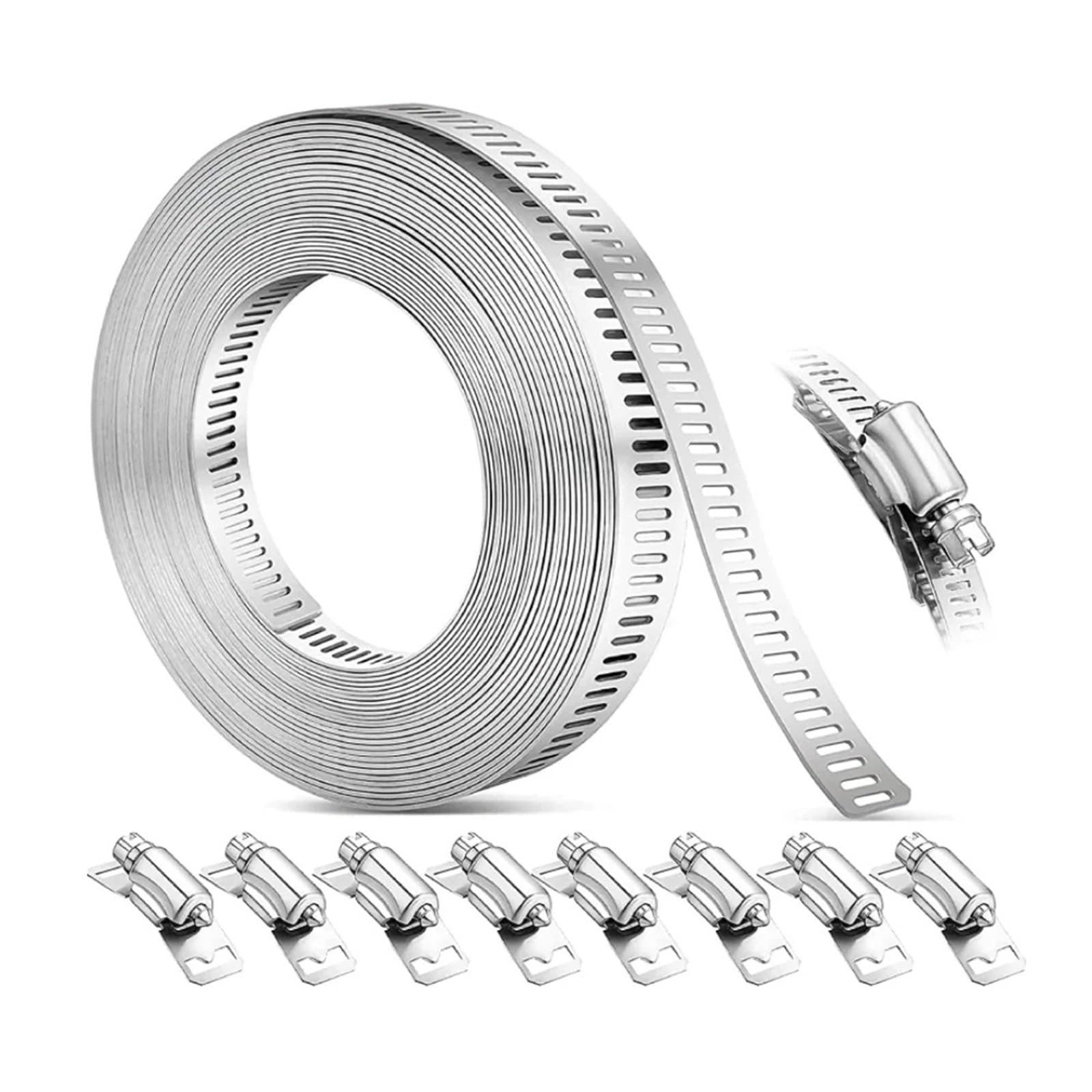 3 juegos de abrazadera manguera accionamiento helicoidal acero inoxidable, ajustable for bricolaje, conducto para Manguera