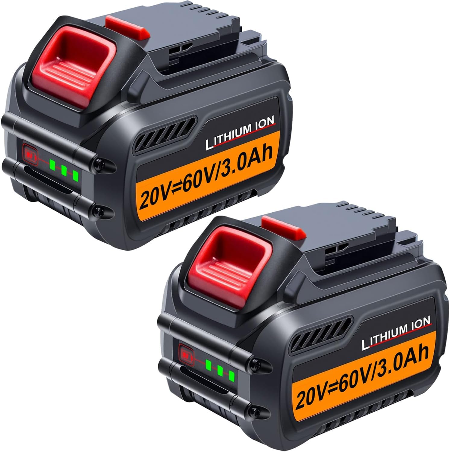 DTK 2 Packs Replacement for Dewalt 60V Battery DCB609 Compatible with Dewalt 20v/60v Max Battery DCB609 DCB606 DCB612 etc - 180Wh
