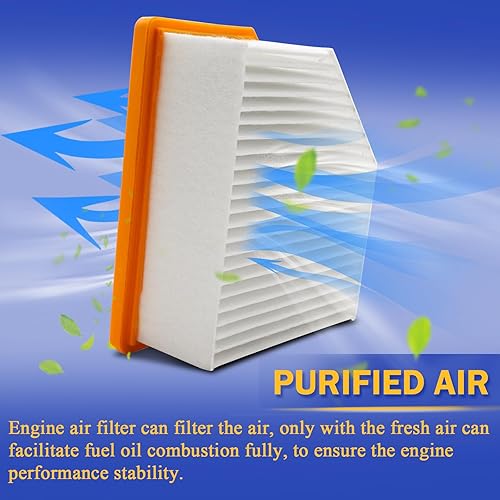 Miniatura 4 de Filtro de aire de motor 165466RA0A apto para modelos Nissan Rogue 2.5L 2021 2022 2023 solo 16546-6RA0A