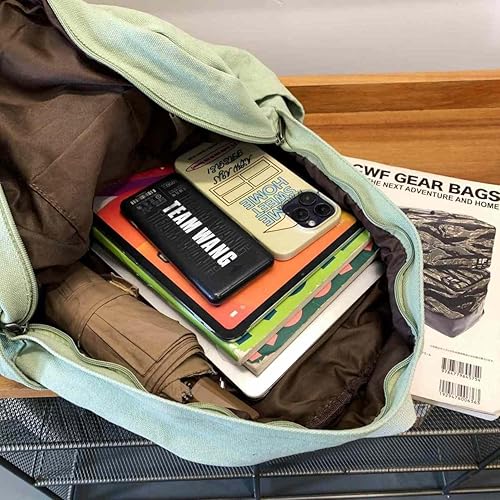 Miniatura 7 de Mochila de lona para mujeres con estética retro, mochila básica para estudiantes de secundaria/universidad, bolsa de viaje para laptop, Marrón