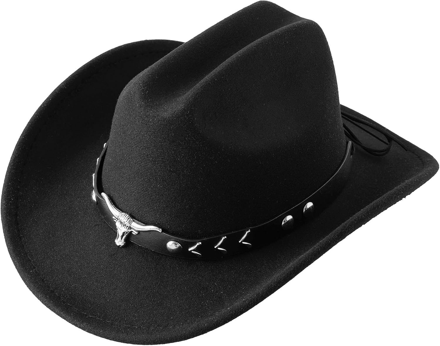 Jastore Kids Cowboy Hat for Boys Girls Western Cowgirl Hat with Buckle Belt Wide Brim Fedora Hat Dress Up Costume