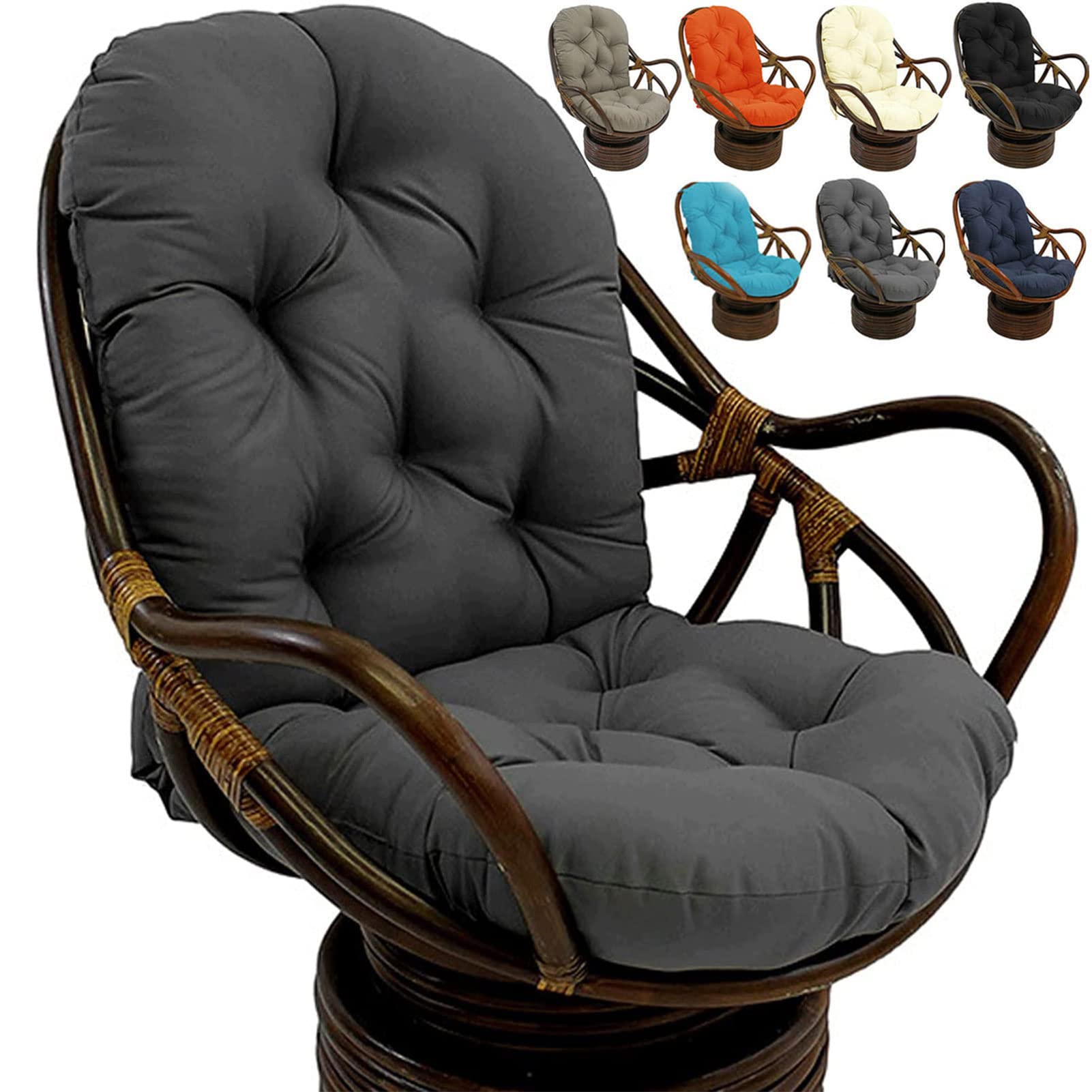 Rocking Replacement Chair Pads, Washable-Resistant Swivel Rocker Chair Cushion - Garden Seat Cushion Sofa Tatami Mat for Recliner Rocking Rattan Chair