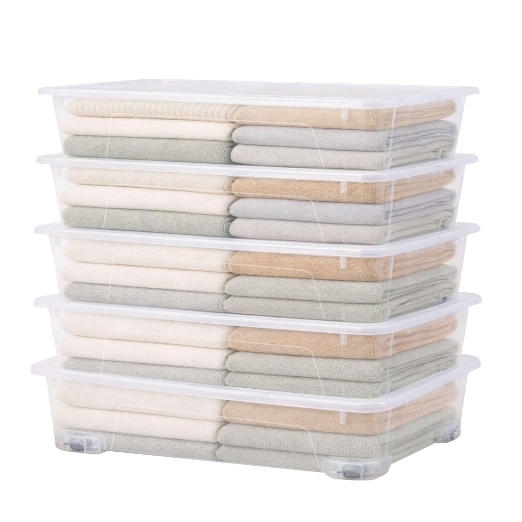 Sundis View Box, boîte de rangement sous le lit avec roues, 50L, x5