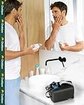 Sac de toilette pour hommes, Kit Dopp imperméable avec séparation sèche par voie humide, Organisateur d'articles de toilette de voyage de grande capacité, Sac de rasage robuste pour les essentiels de salle de bains, Salle de gym & Voyage d'affaires, Noir