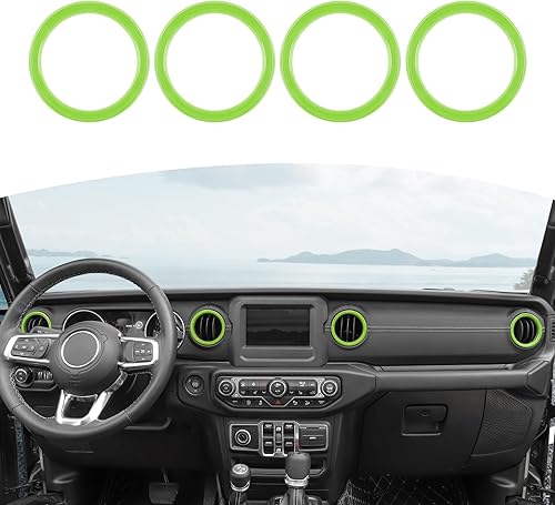 Miniatura 18 de RT-TCZ para Cubiertas de Rejillas de Aire del Tablero del Jeep Wrangler JL, Adhesivos de Adorno Blanco para Jeep Wrangler JL JLU Gladiator JT