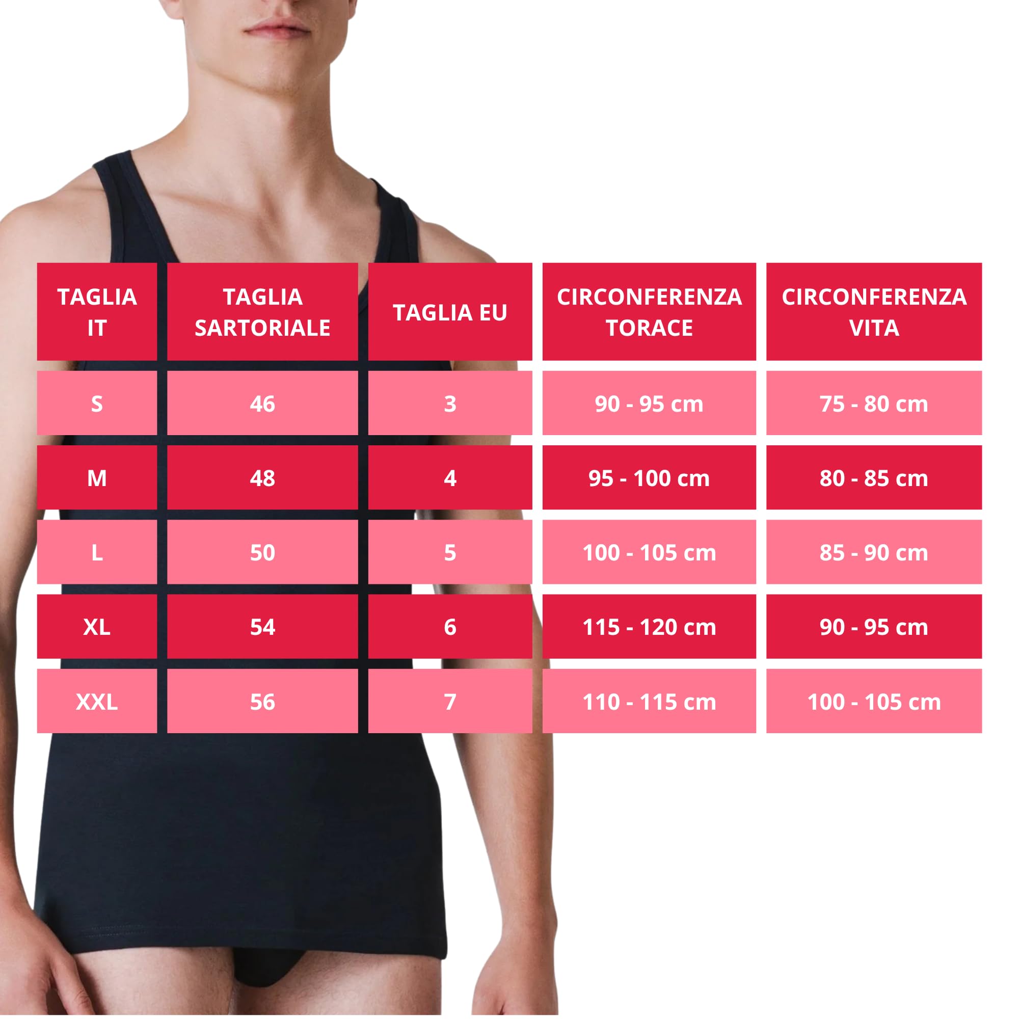 Liabel Canotta Intima Uomo in Cotone Bielastico, Maglia Intima Elasticizzata, Cotone Traspirante Certificato Oeko-Tex