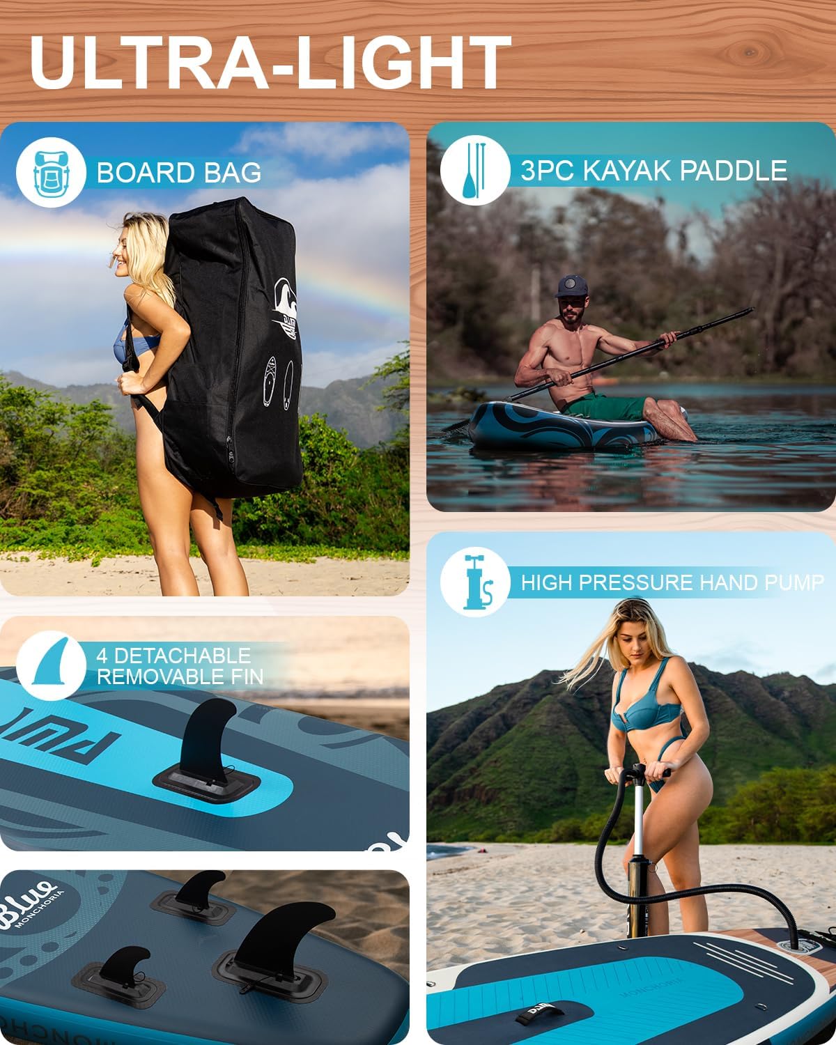 DAMA 11'*34"*6" Stand Up Paddle Board, Inflatable Paddle Board,Inflatable Paddle Boards for Adults w/a Wide, Smooth and Non Slip Deck, Versatile Styles, Suitable for Adults
