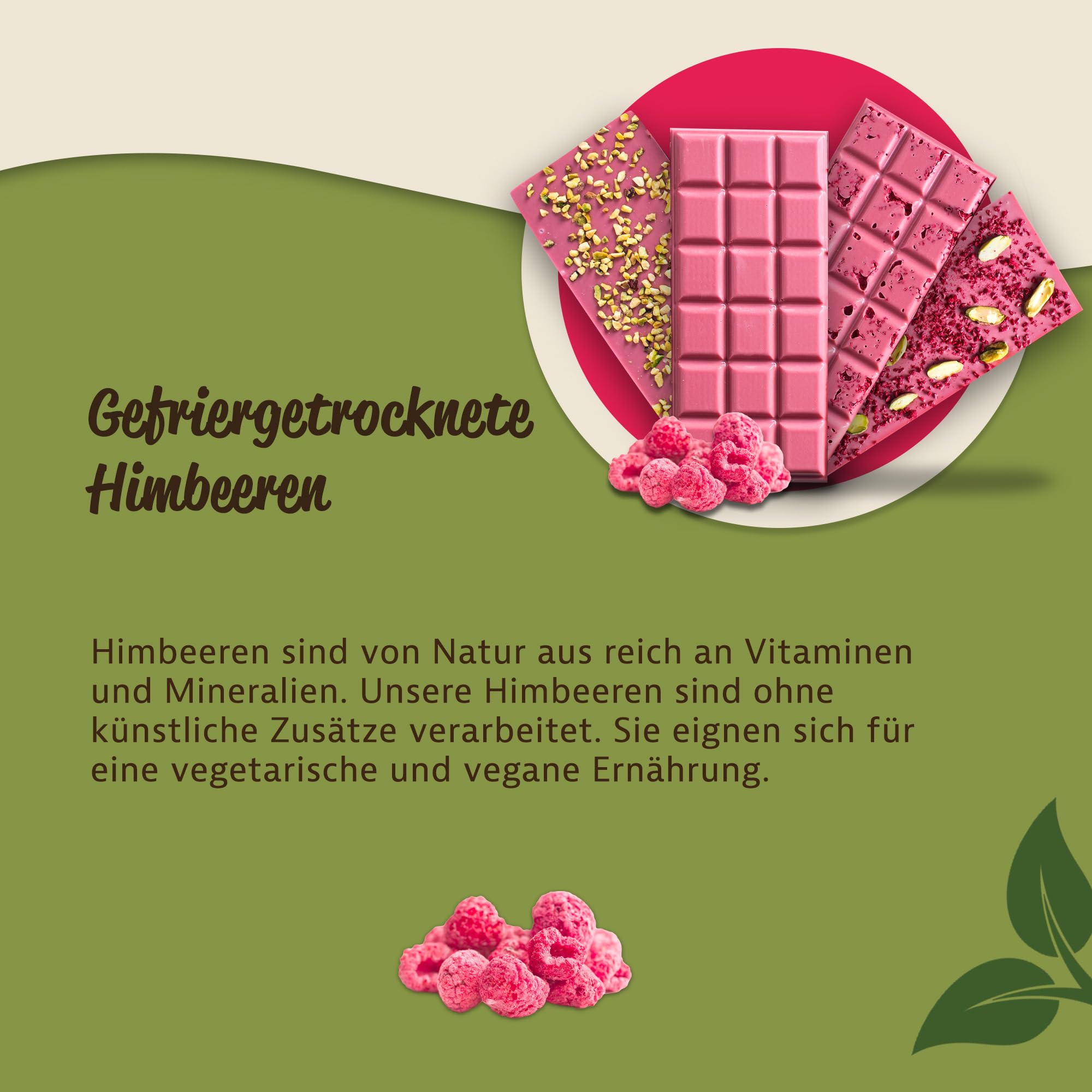 Mynatura gefriergetrocknete Himbeeren I Früchte I Trockenobst I Raspberry I Müsli - schonend getrocknet - (2 x 500g)